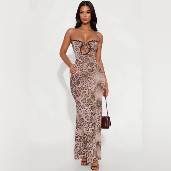 Fashion Nova Dresses & Skirts - Leopard Print Maxi Dress